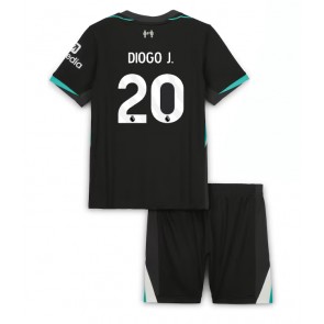 Liverpool Diogo Jota #20 Borta Kläder Barn 2024-25 Kortärmad (+ Korta byxor)